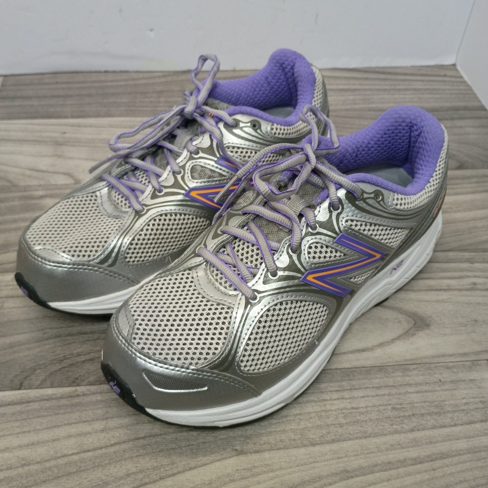 New Balance 840v2 Shoes Womens Size 8.5 D Running Walking Sneakers Silver Purple